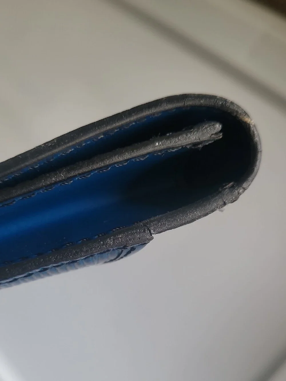 Vintage Louis Vuitton Lena Clutch  Toledo Blue Epi Document Holder